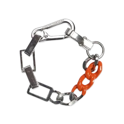 HERON PRESTON DIP DYE MULTICHAIN BRACELET "SILVERxORANGE"