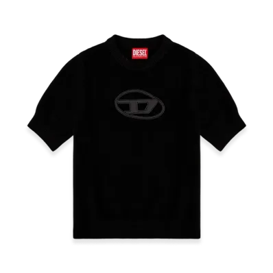 Diesel M-Argarin-SS Short-Sleeve Jumper In Cashmere Blend "Black"