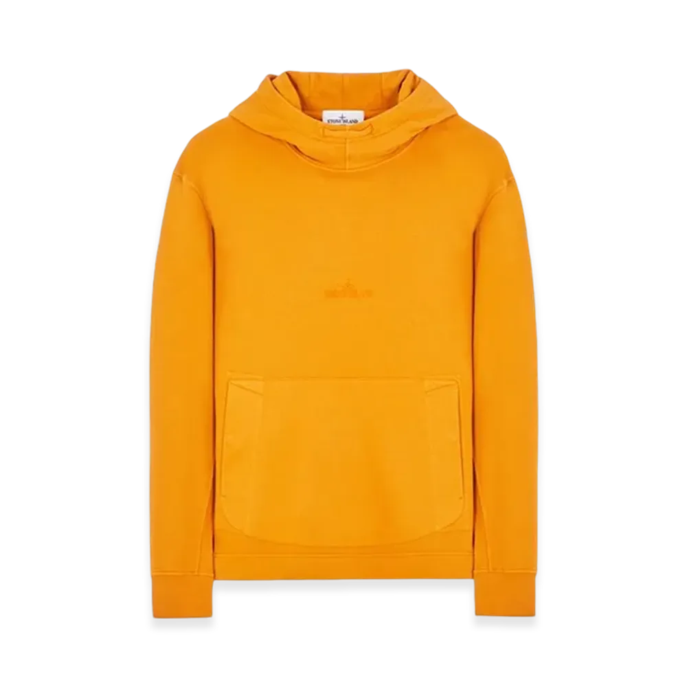Stone Island 65577 Brushed Cotton Fleece Double Fleece Layer Contour Drawstring Hooded Sweatshirt - 23FW "Rust"