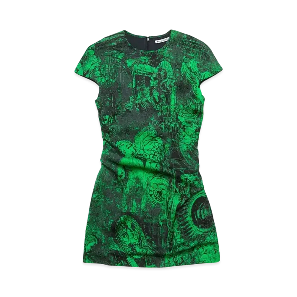 Acne Studios Printed Dress "Green"