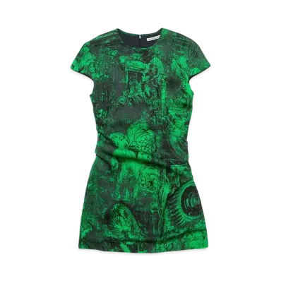 Acne Studios Printed Dress "Green"