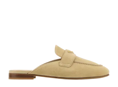 PRADA Women's Sand Suede Slippers "Beige"