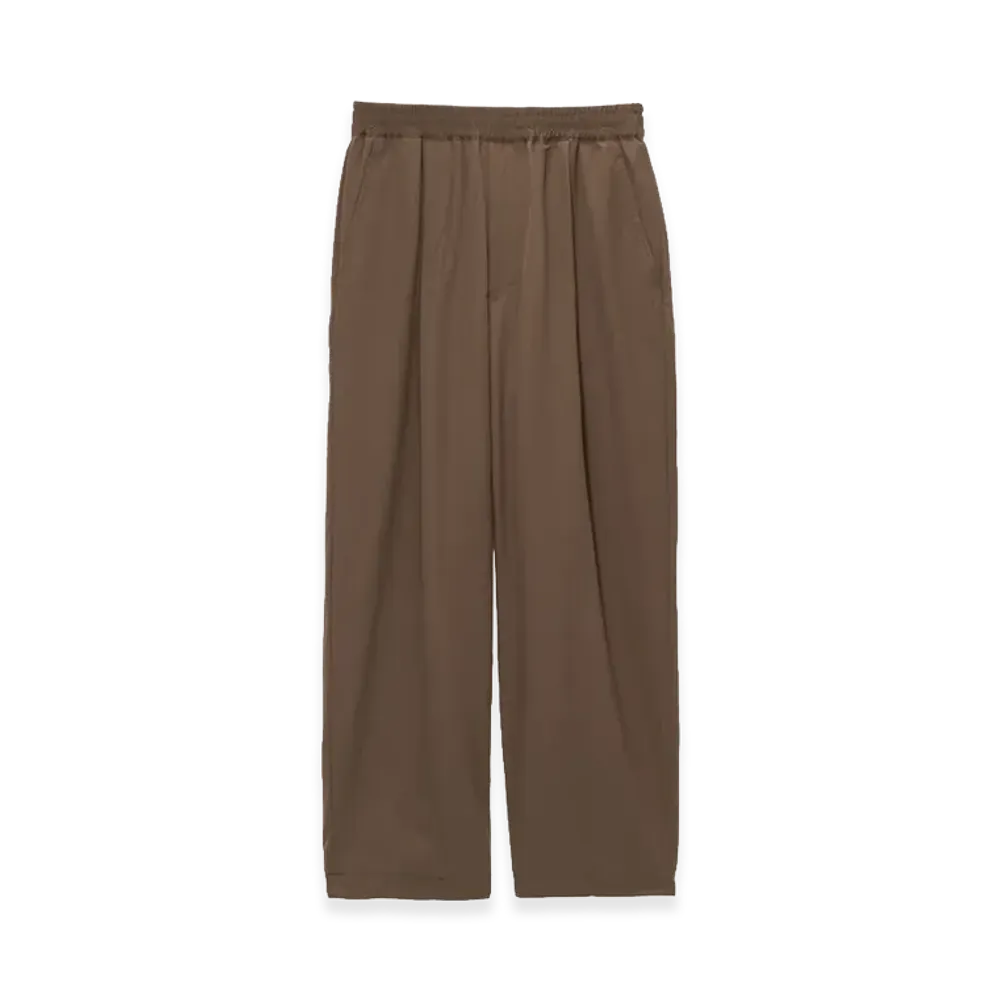 Graphpaper Fulled Wool Twill Wide Easy Pants "Brown"
