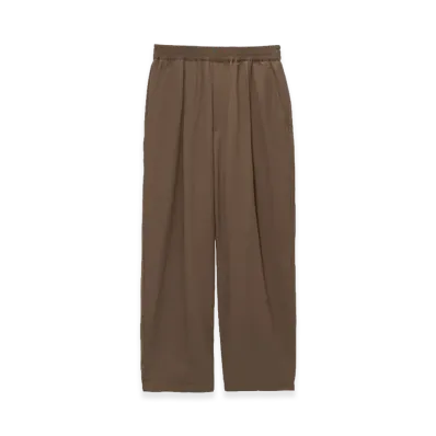 Graphpaper Fulled Wool Twill Wide Easy Pants "Brown"