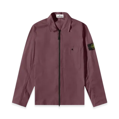 Stone Island 12619 Supima Cotton Twill Stretch-TC Garment Dyed Overshirt - 22SS "Dark Burgundy"