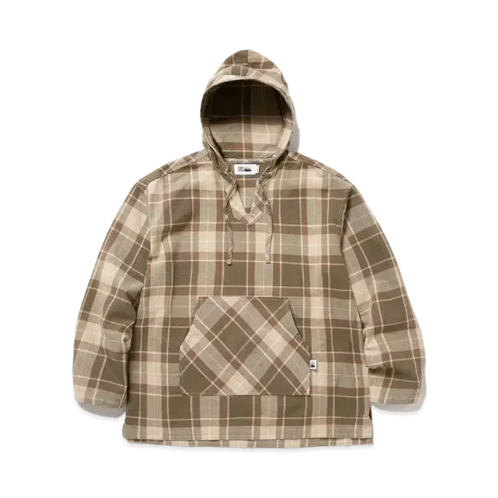 FIRST DOWN MEXICAN HOODIE COTTON NELCHECK "Beige"