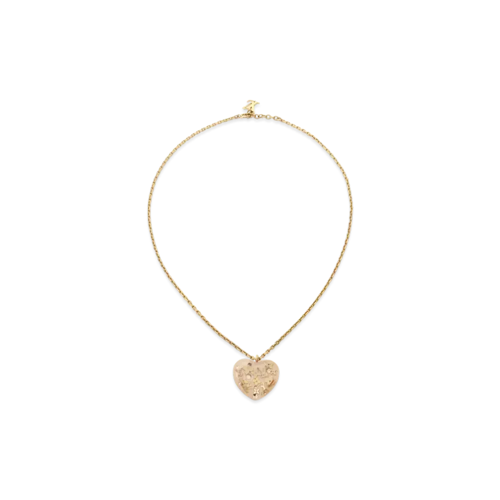 Louis Vuitton Pendentif Coeur Inclusion Necklace "Gold"