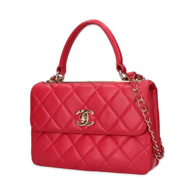 CHANEL Lambskin Matelasse 2WAY "Red"
