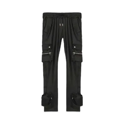 MLVINCE TYPE-4 SLIM STRETCH WAX CARGO PANTS " BLACK"