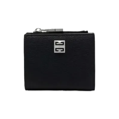 GIVENCHY 4G Multi Compact Wallet In Grained Leather "Black"