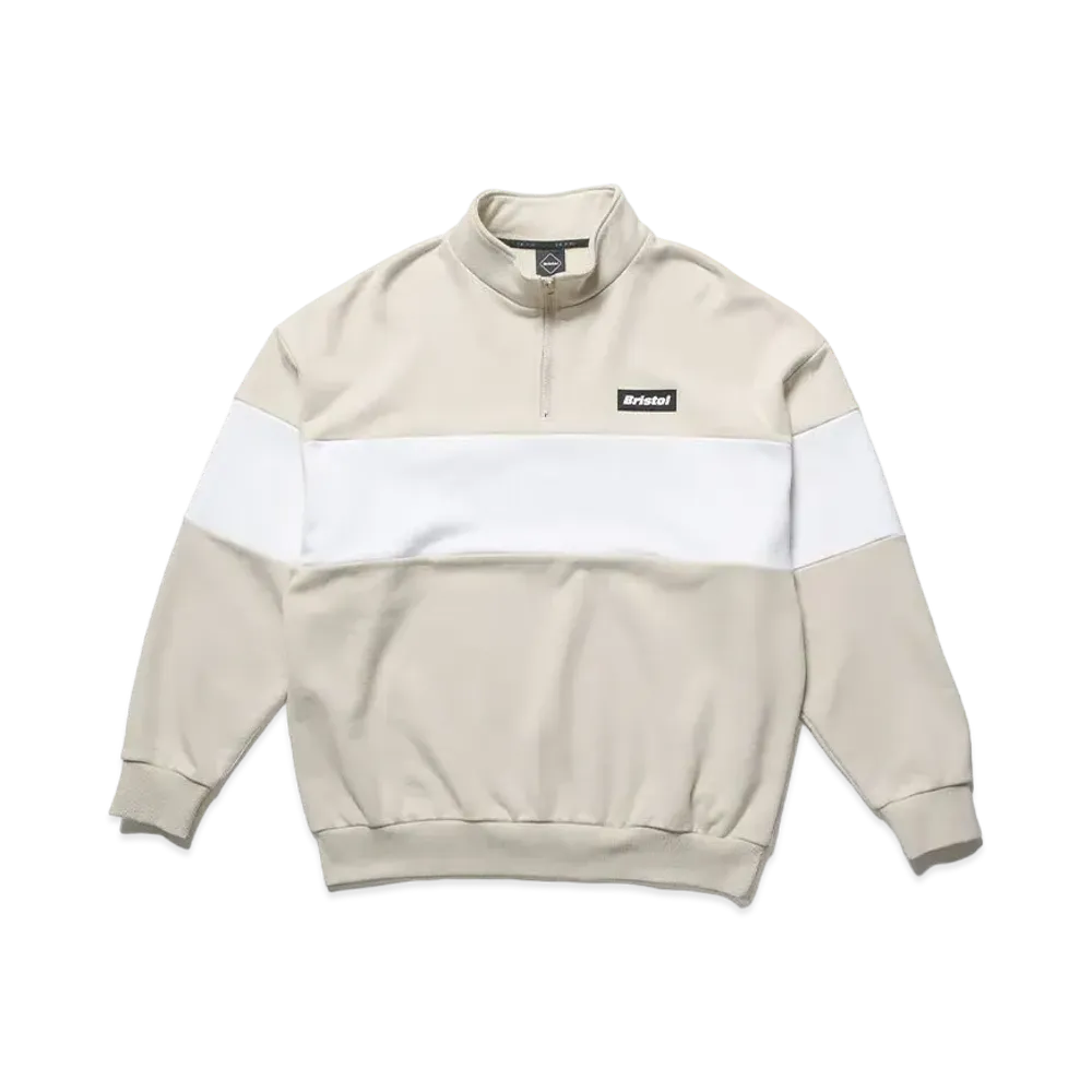 F.C.REAL BRISTOL Half Zip Stand Collar Sweat "Beige"