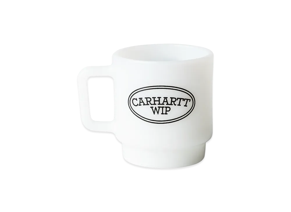Carhartt WIP Hugging Cats Glass Mug "White"