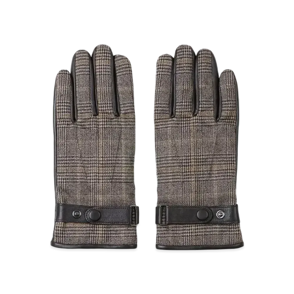 Paul Smith Classic Check Combination Gloves "Brown"