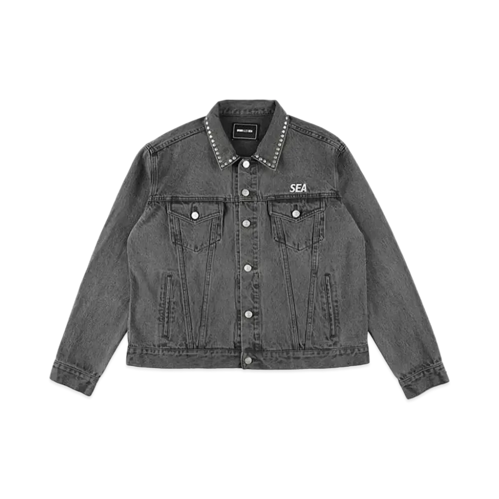 WIND AND SEA Studded Denim Jacket "Black_Other"