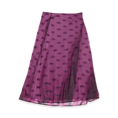 Acne Studios Midi Printed Skirt Runway Show "Bright Purple"