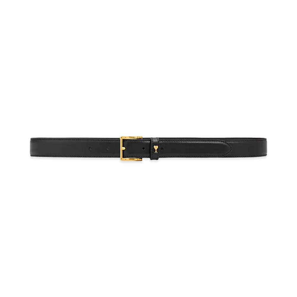 AMI PARIS Leather Paris Paris Belt "Black"