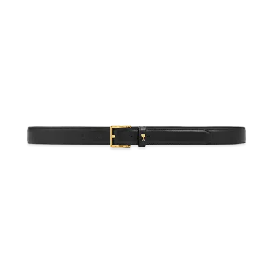AMI PARIS Leather Paris Paris Belt "Black"