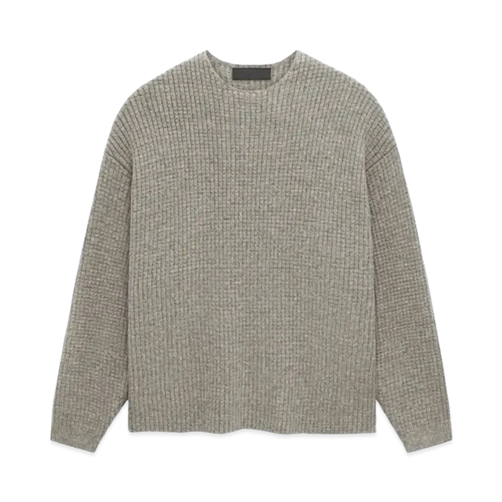 FEAR OF GOD ESSENTIALS Heavy Waffle Crewneck Sweather "Heather Gray"