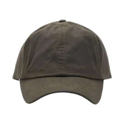 Barbour Wax Cotton Baseball Cap "Olive"