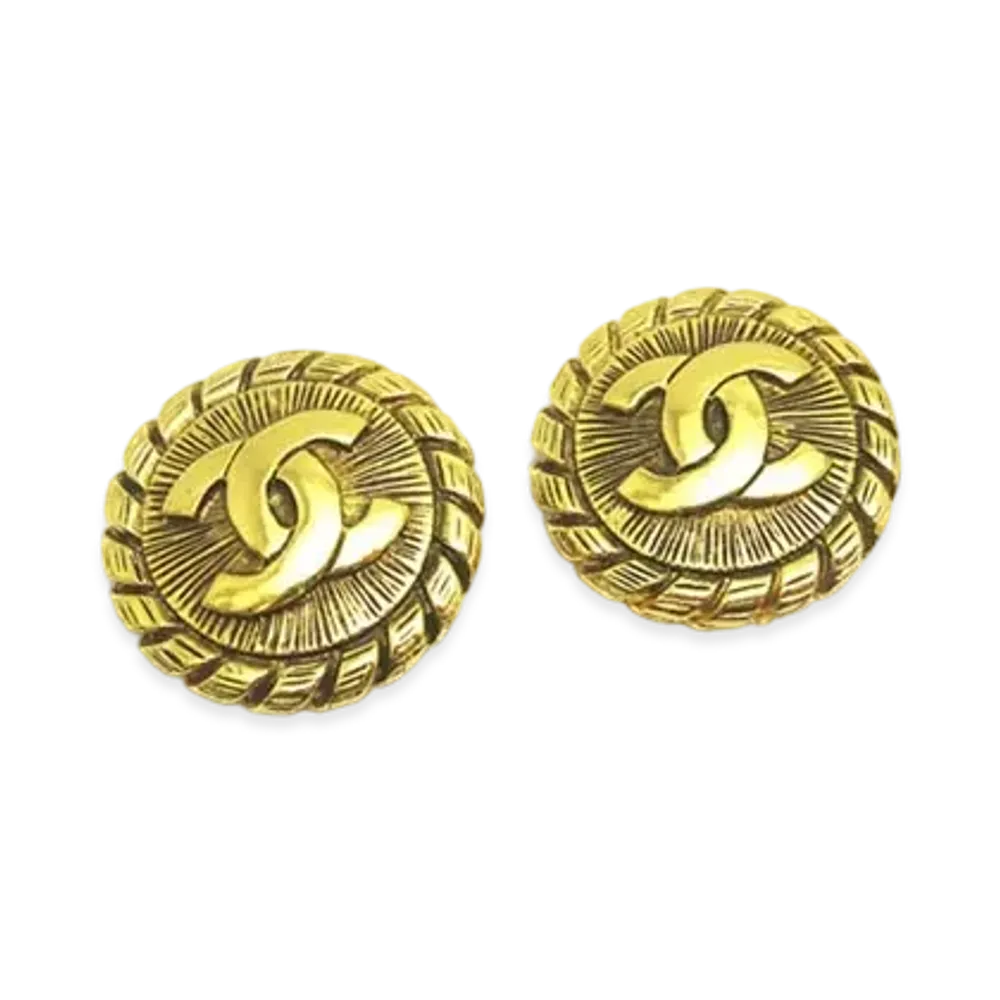 CHANEL Coco Mark Earrings "Gold"