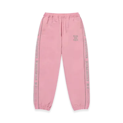 BlackEyePatch Reflective Stencil Logo Track Pants "Pink"
