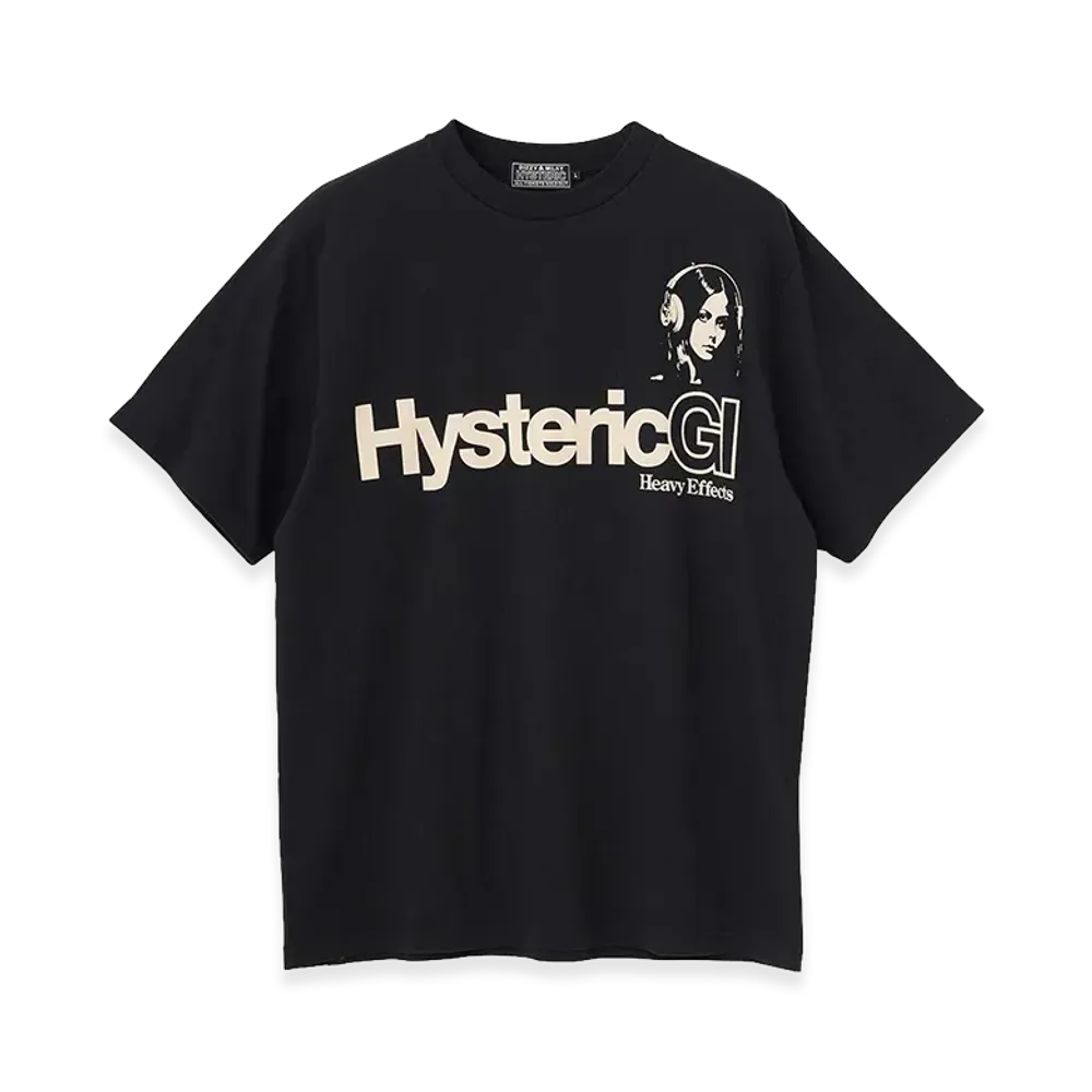 HYSTERIC GLAMOUR Heavy Effects Tee "Black"