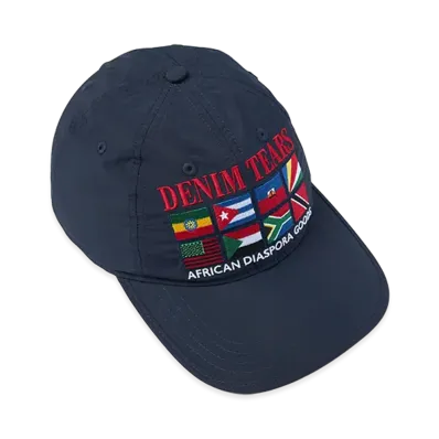 DENIM TEARS Diaspora Flags Cap "Navy"