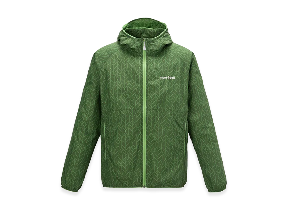 mont-bell Kid's Wind Blast Print Parka "Green"