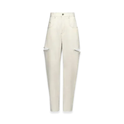 Maison Margiela Women's Denim Jeans With Slash Detail "White"