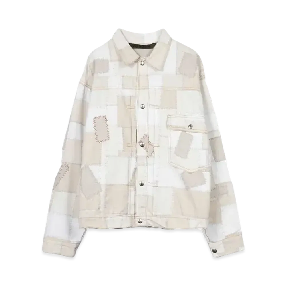 NEXUSVII. CRUSTED T-BACK JACKET HAND BLIND STITCH "WHITE"