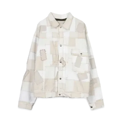 NEXUSVII. CRUSTED T-BACK JACKET HAND BLIND STITCH "WHITE"