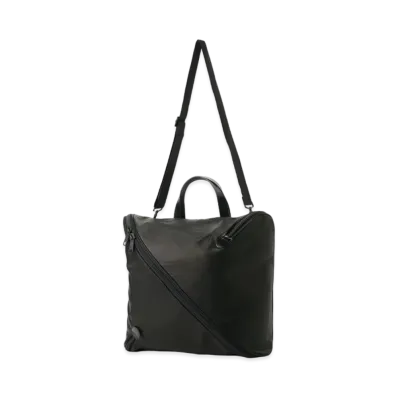 Yohji Yamamoto Garment Leather S Fastener Shoulder Bag "Black"
