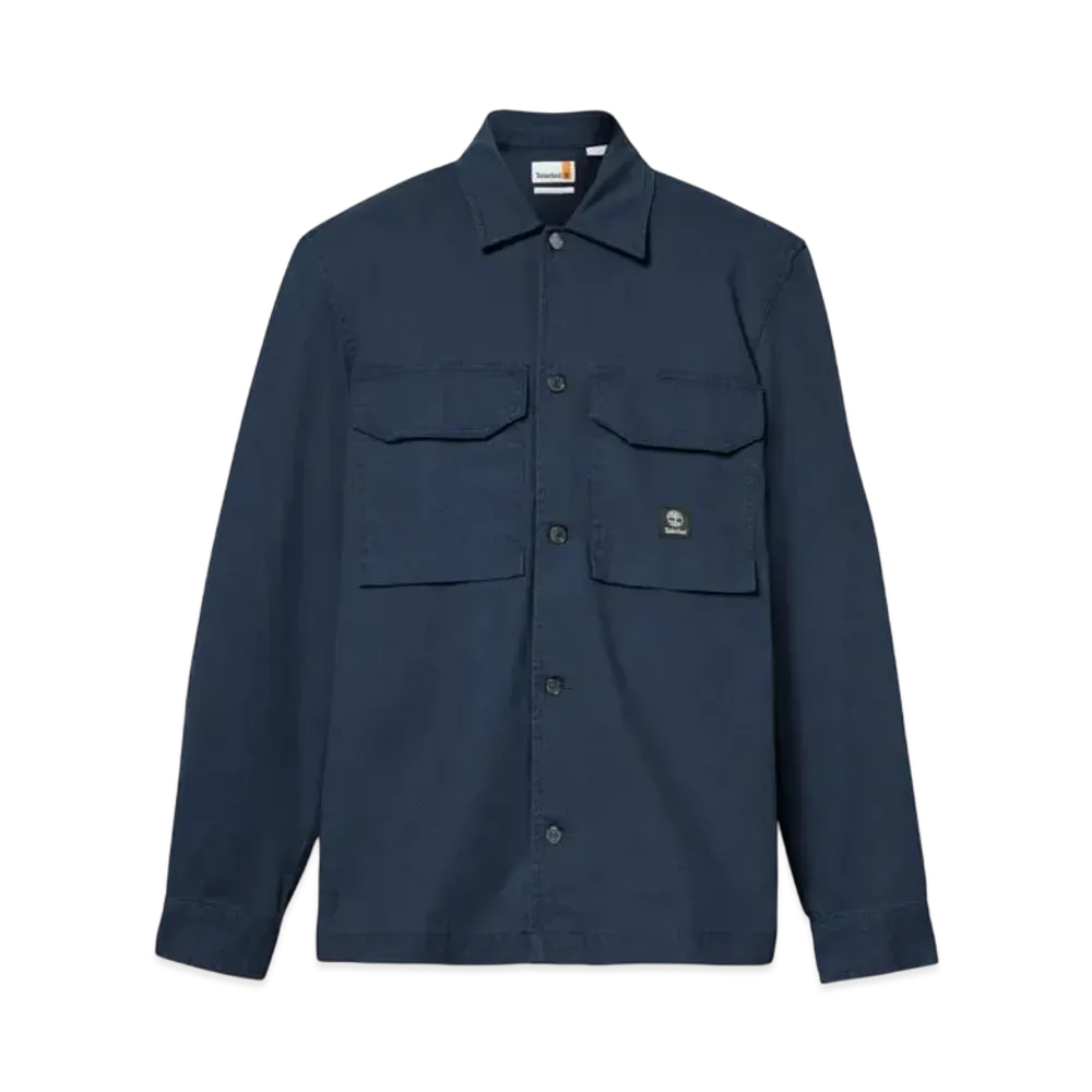 Timberland Men's Washed Heavy Twill Overshirt "Dark Sapphire"