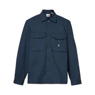 Timberland Men's Washed Heavy Twill Overshirt "Dark Sapphire"