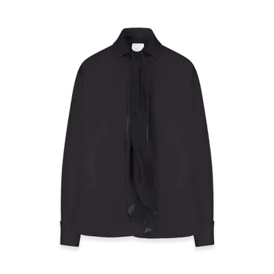 sacai Women's Cotton Shirt with Scarf "Black"