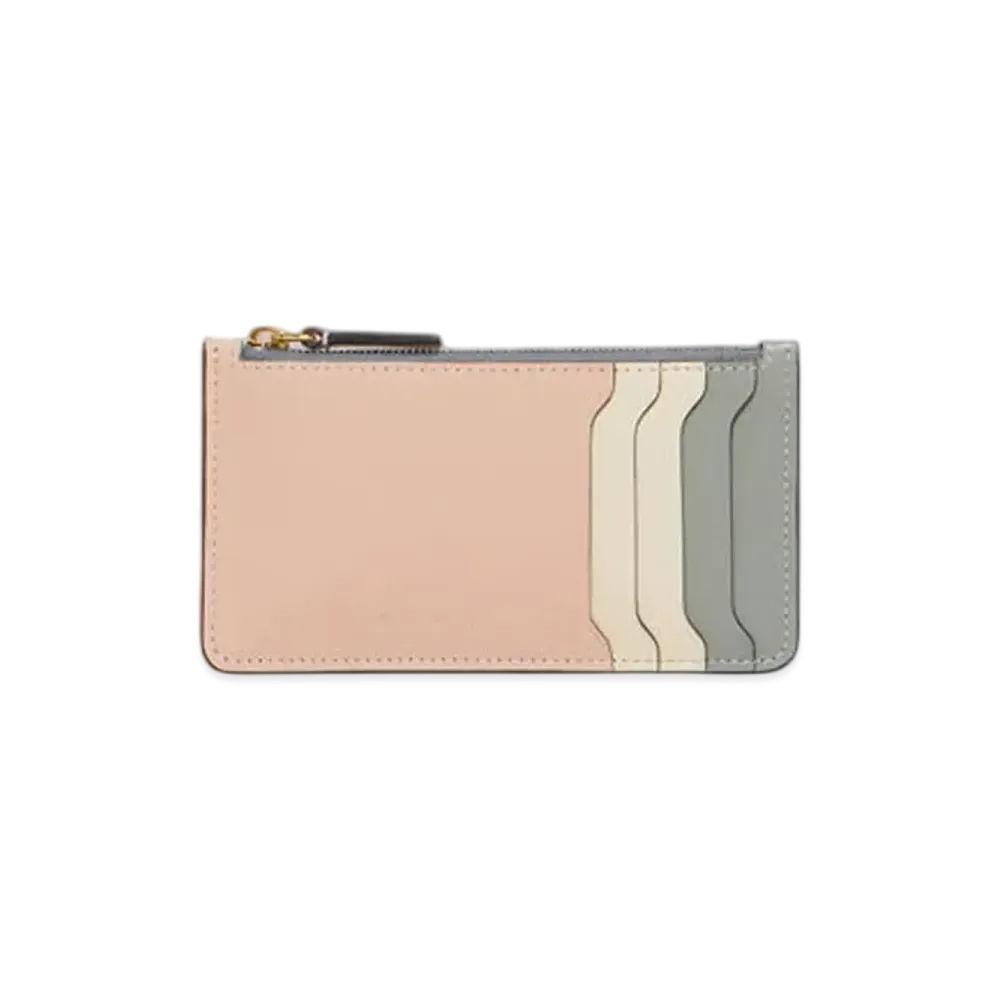 Marni Leather Trunkaroo Cardholder "Camellia/Shell/Storm"