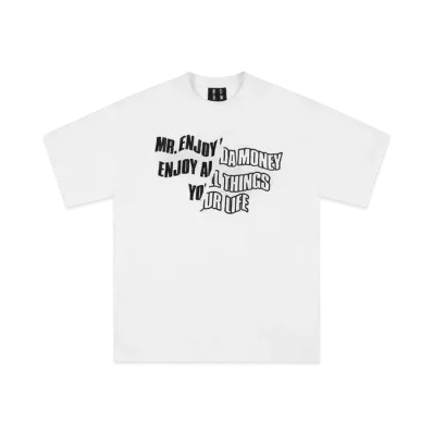 MR. ENJOY DA MONEY Cutting Font Short Sleeves "White"