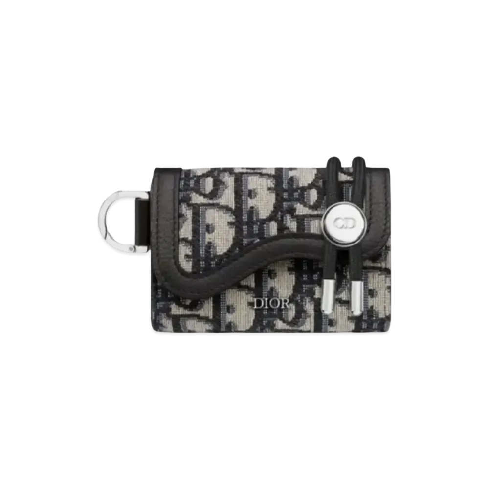 Dior Saddle Card Holder "Beige/Black"