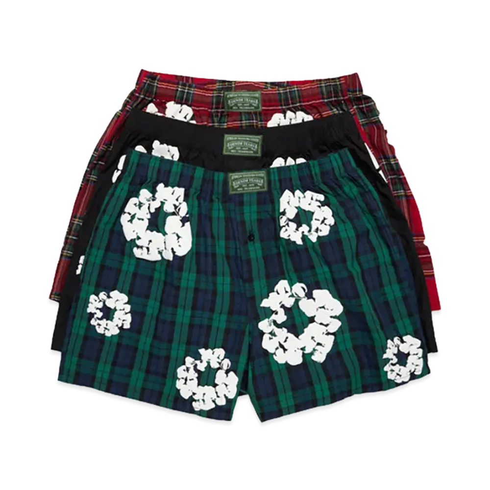 DENIM TEARS Cotton Wreath Boxer Short 3-Pack "Multi"