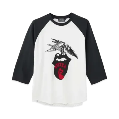HYSTERIC GLAMOUR x THE ROLLING STONES STONES 1975 Three-quarter Sleeve Tee "Black"