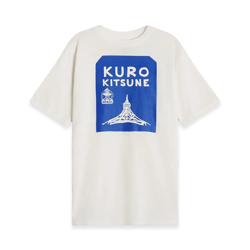 Maison Kitsune x KURO Tokyo-Paris Crossroads Vintage Wash T-Shirt "Ecru"