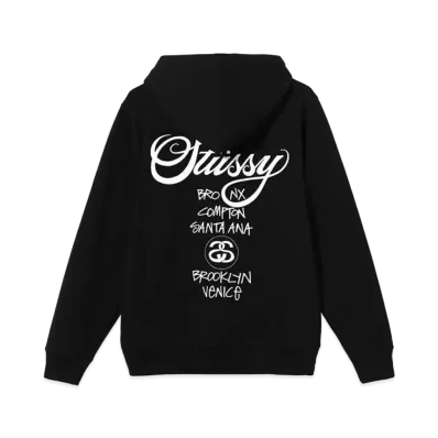 Stussy WORLD TOUR HOODIE "Black"