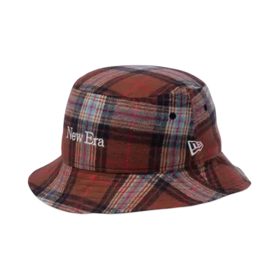NEW ERA Bucket 01 Fabric Series Tartan Check "Brown"