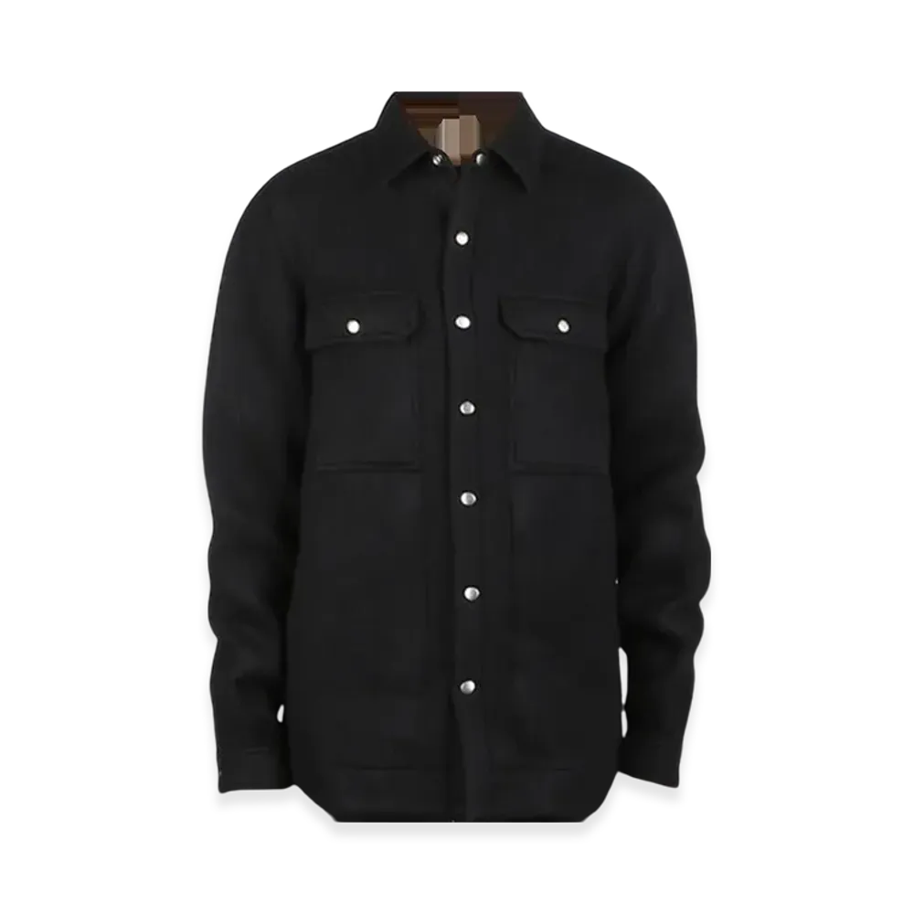 Rick Owens Button Overshirt Jacket "Black"
