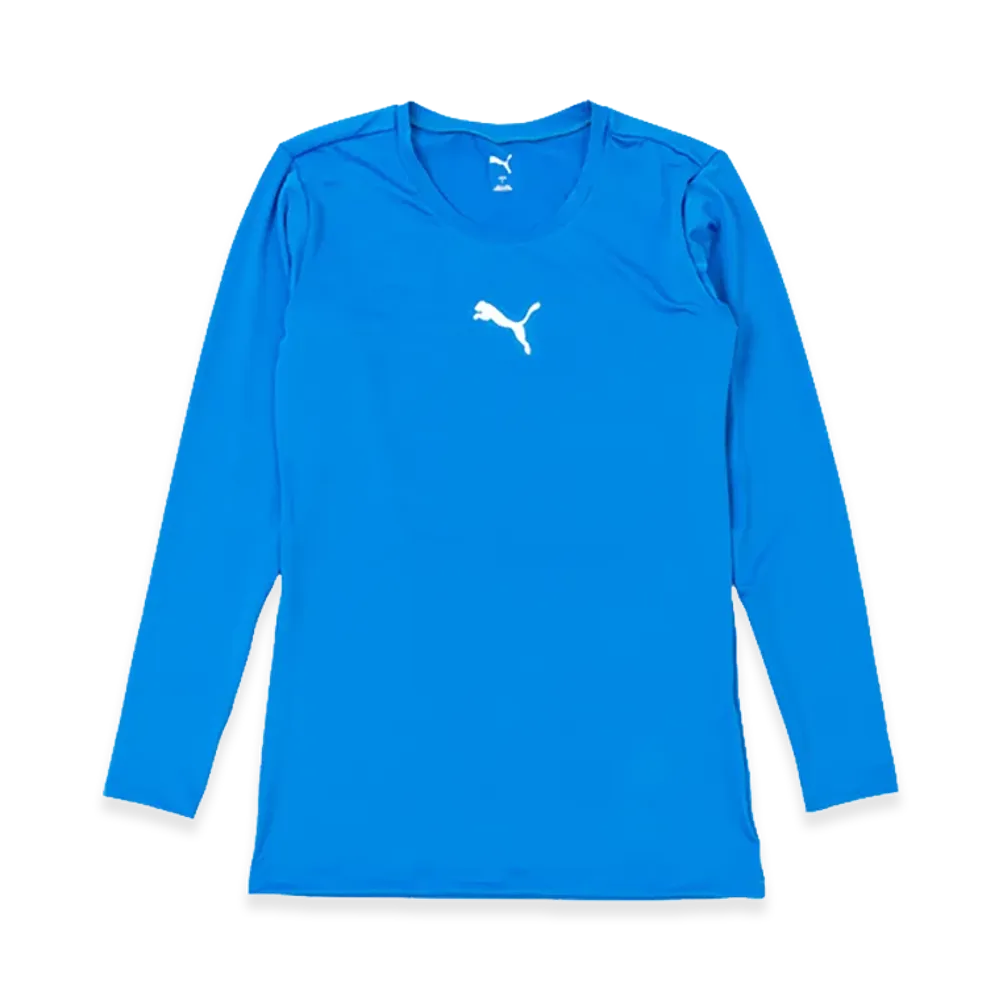 PUMA Compression Crew Neck Long Sleeve Shirt "Electric Blue Lemonade"