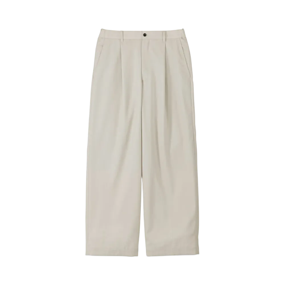 Graphpaper Techno Wool Nylon Wide Tapered Trousers "Beigh"