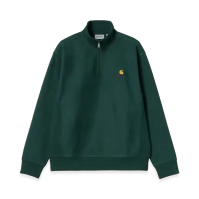 Carhartt WIP Half Zip American Script Sweat "Dark Fir"