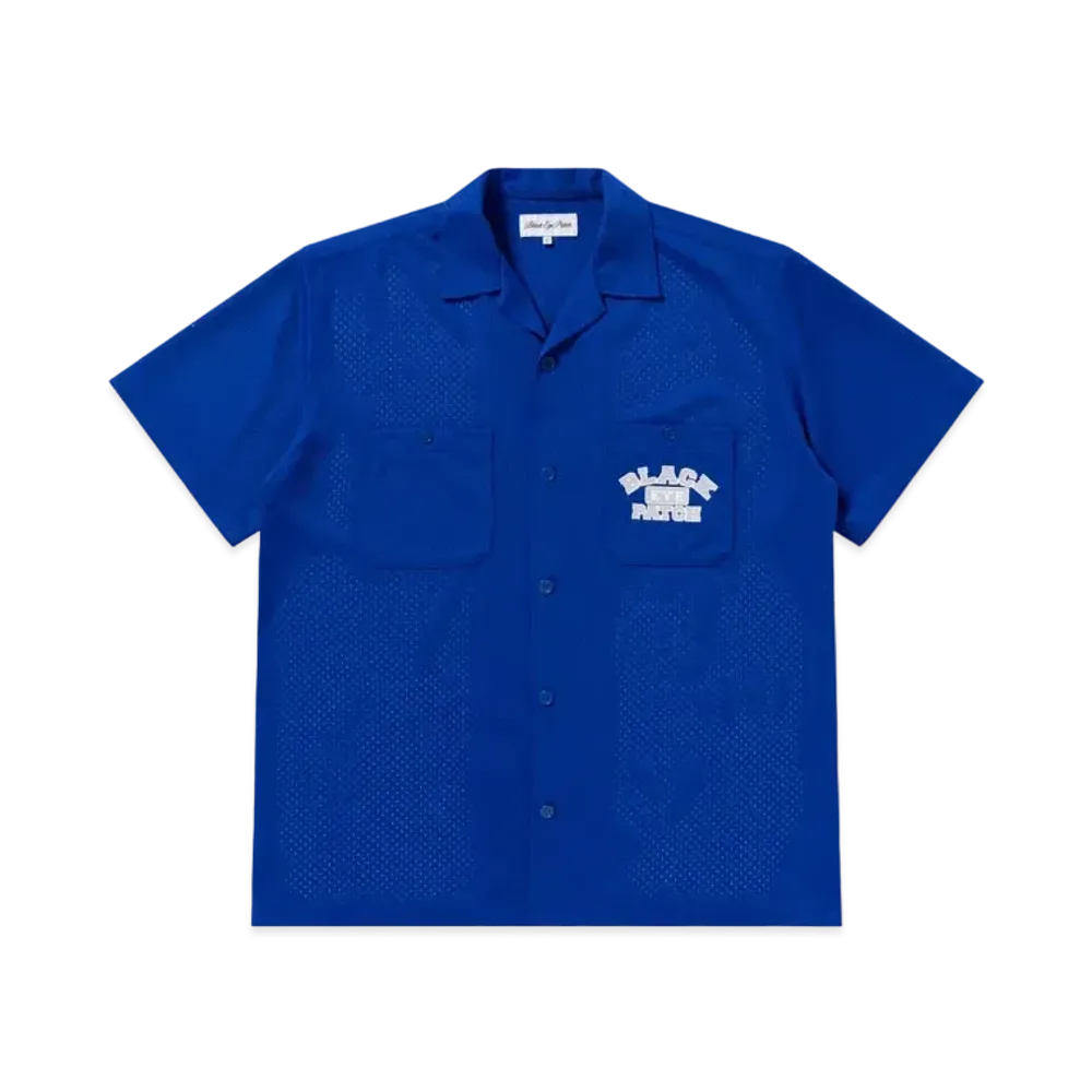 ブラックアイパッチ エリア コード S/S メッシュ シャツ "ブルー"