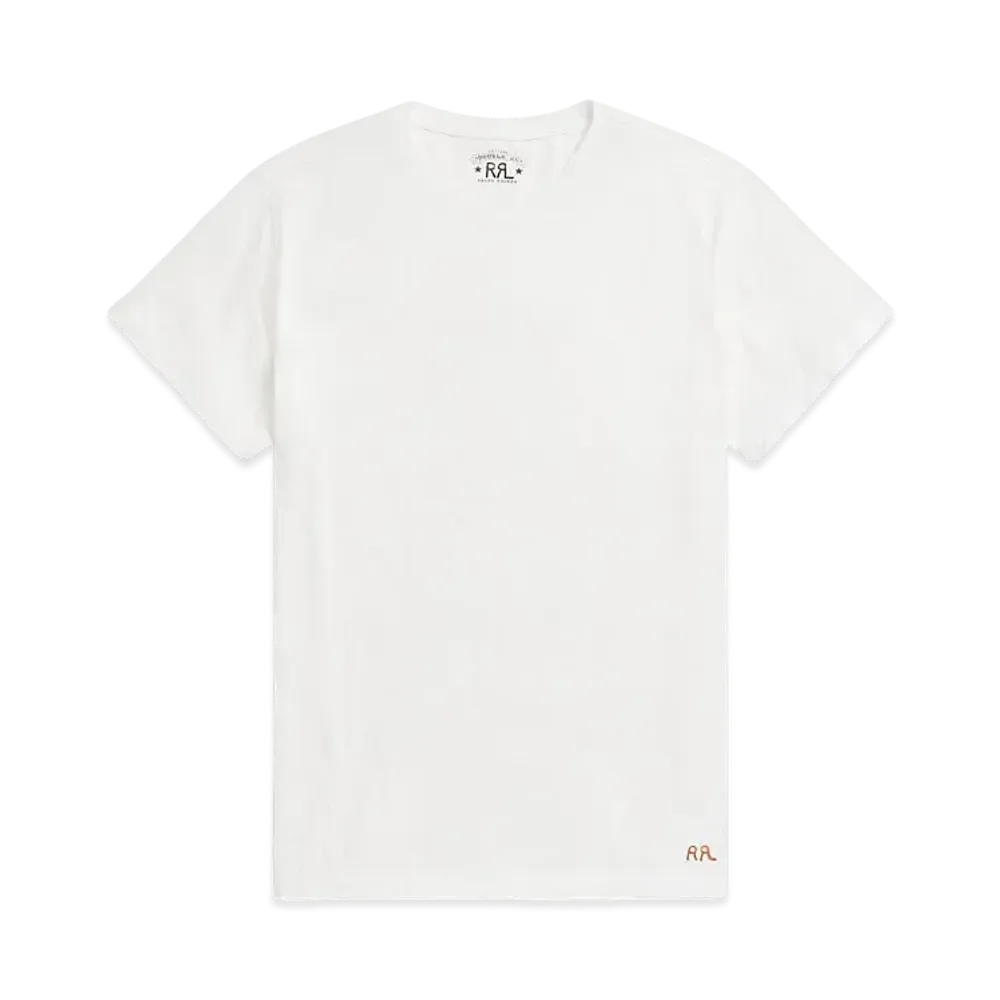 RRL Ralph Lauren Cotton Jersey Crew Neck Tee "White"