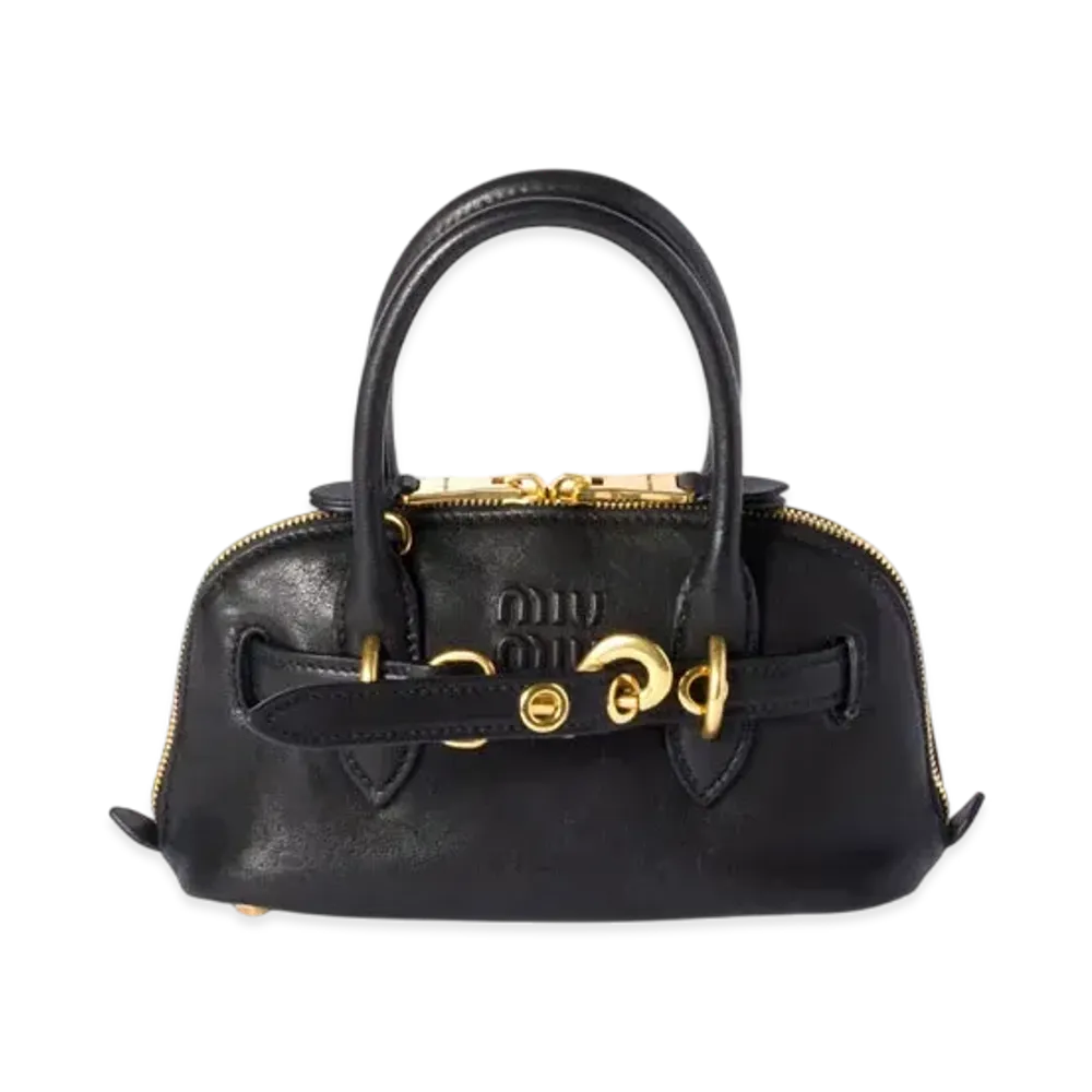 MIUMIU Aventure Mini Nappa Leather Bag "Black"